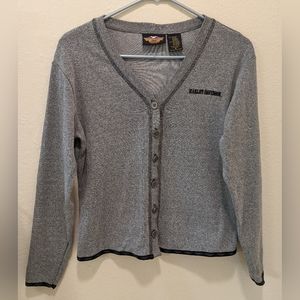 Harley Davidson button up sweater